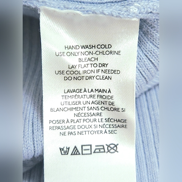 NWT Anthropologie Flat White 2Pc Ribbed Sweater Dress XS Blue Grey Retails $180 - Picture 16 of 16